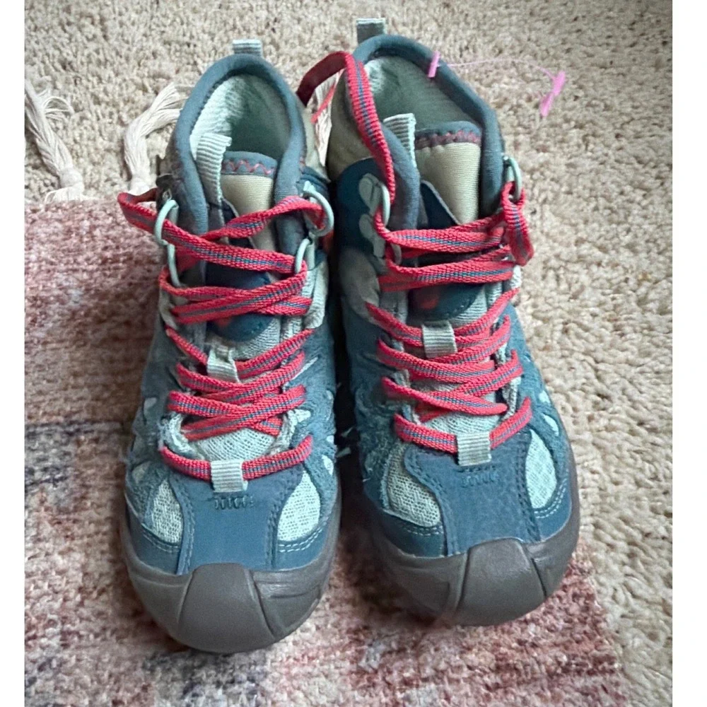 Merrell Capra Mid Hiking Boots Boys Size 11 Blue Green Waterproof Trail Winter